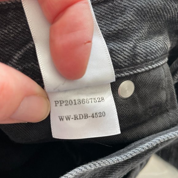 Everlane The '90s Cheeky High Rise Waist Denim Acid Wash Casual Jeans Black 29 - Picture 8 of 8